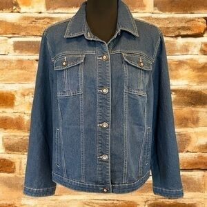 Christopher & Banks Embellished Buttons Denim Jacket